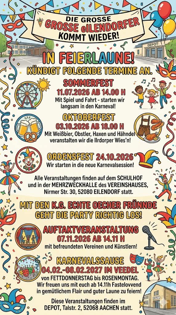 Die Große Eilendorfer ist in Party-Stimmung